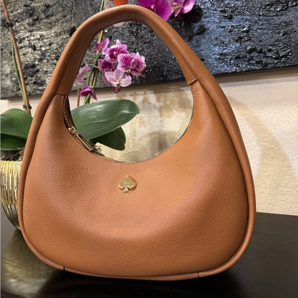 Huge Price Drop! Kate Spade Kayla Crescent Shoulder Bag Warm Gingerbread NWT - Picture 3 of 13